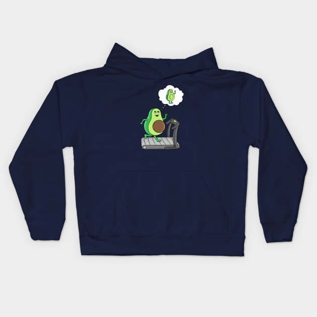 Gym avocado Kids Hoodie by coffeeman